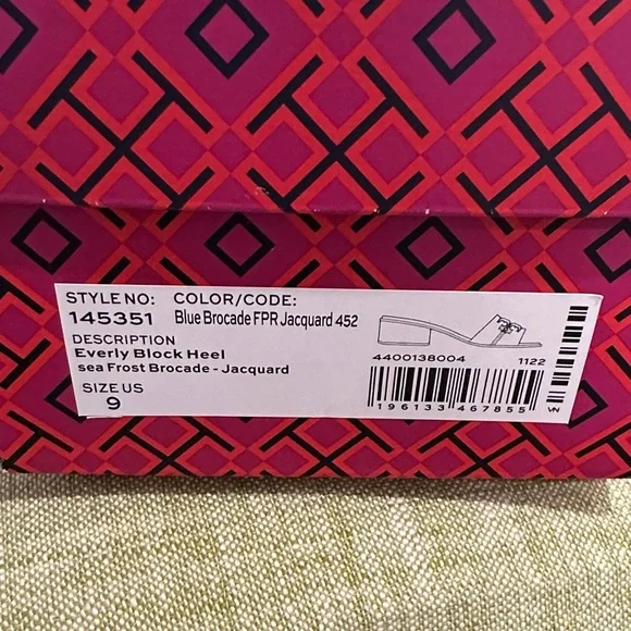 Tory Burch Metallic Bronze Floral Logo Slide Mules - Picture 3 of 6